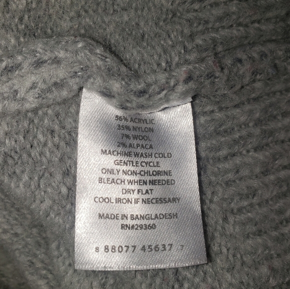 Fair Isle Knit Wool Alpaca Blend Crewneck Sweater Size XL Gray Pink Blue Preppy - Picture 9 of 11